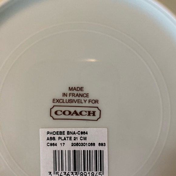 VINTAGE Coach Op Art Limoges plates RARE from picnic basket set by Reed Krakoff - Picture 3 of 9